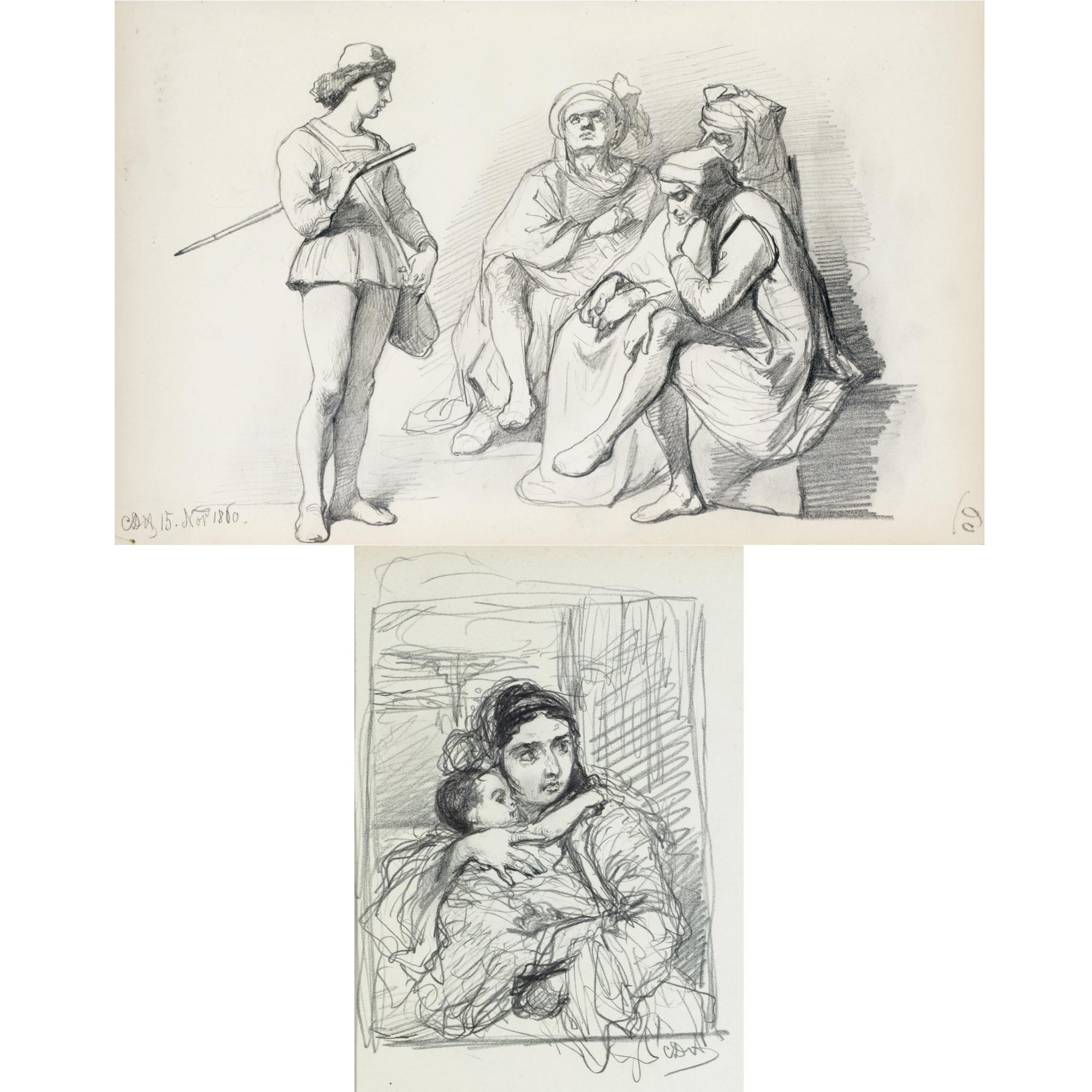 Cesare Dell\'Acqua - Italian Two Sketch Books