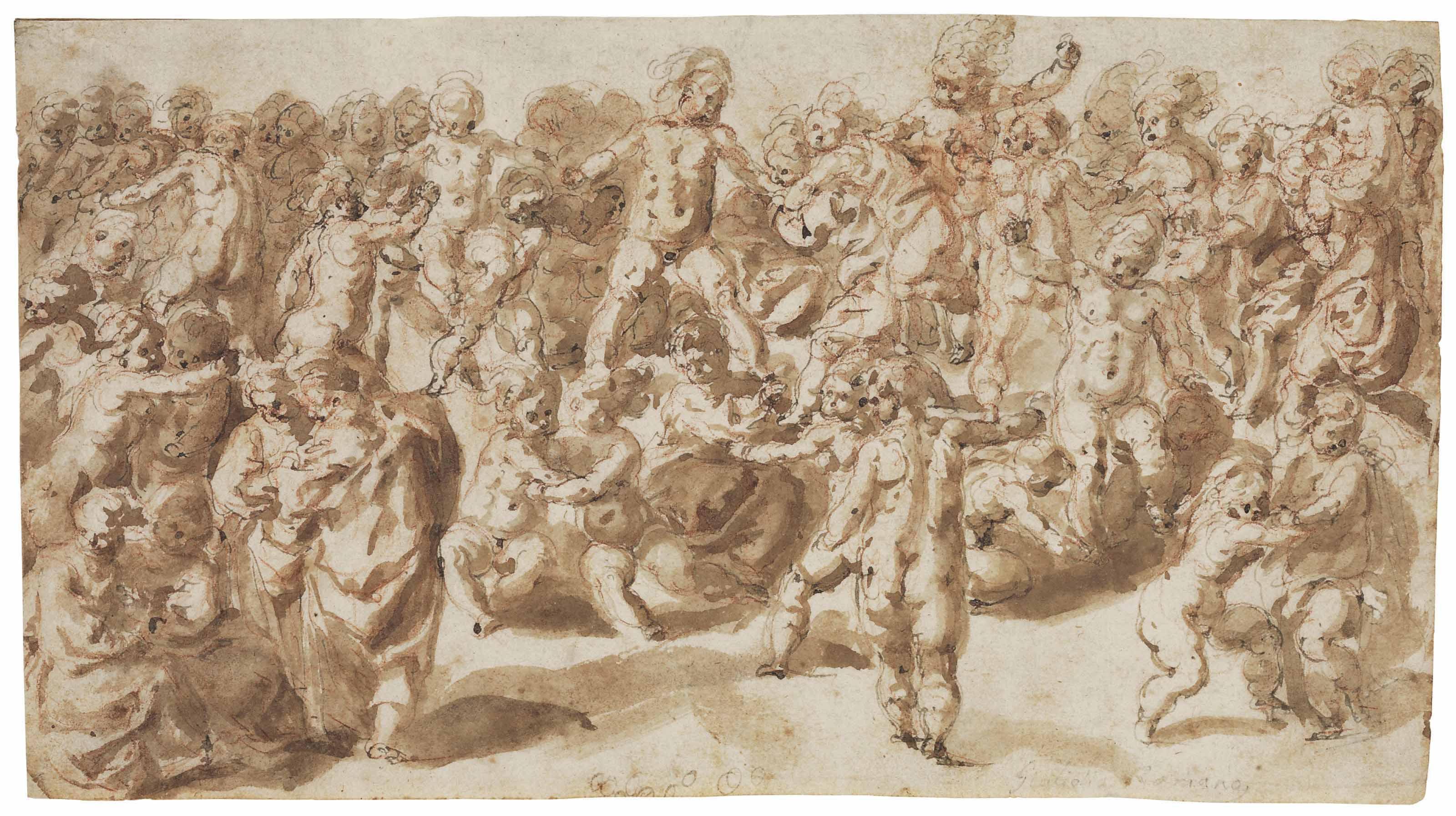 Cesare Franchi, Called Il Pollino - A bacchanal of putti