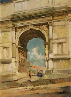 Cesare Gheduzzi - Arco di Tito con il Colosseo sullo sfondo