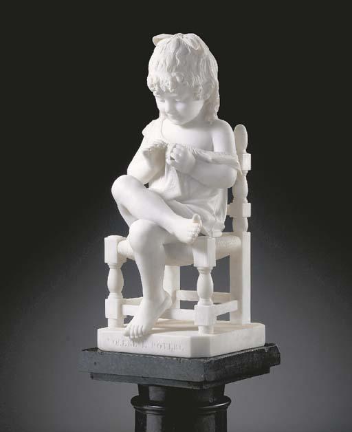 Cesare Lapini - A Young Girl Sewing