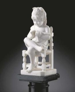 Cesare Lapini - A Young Girl Sewing