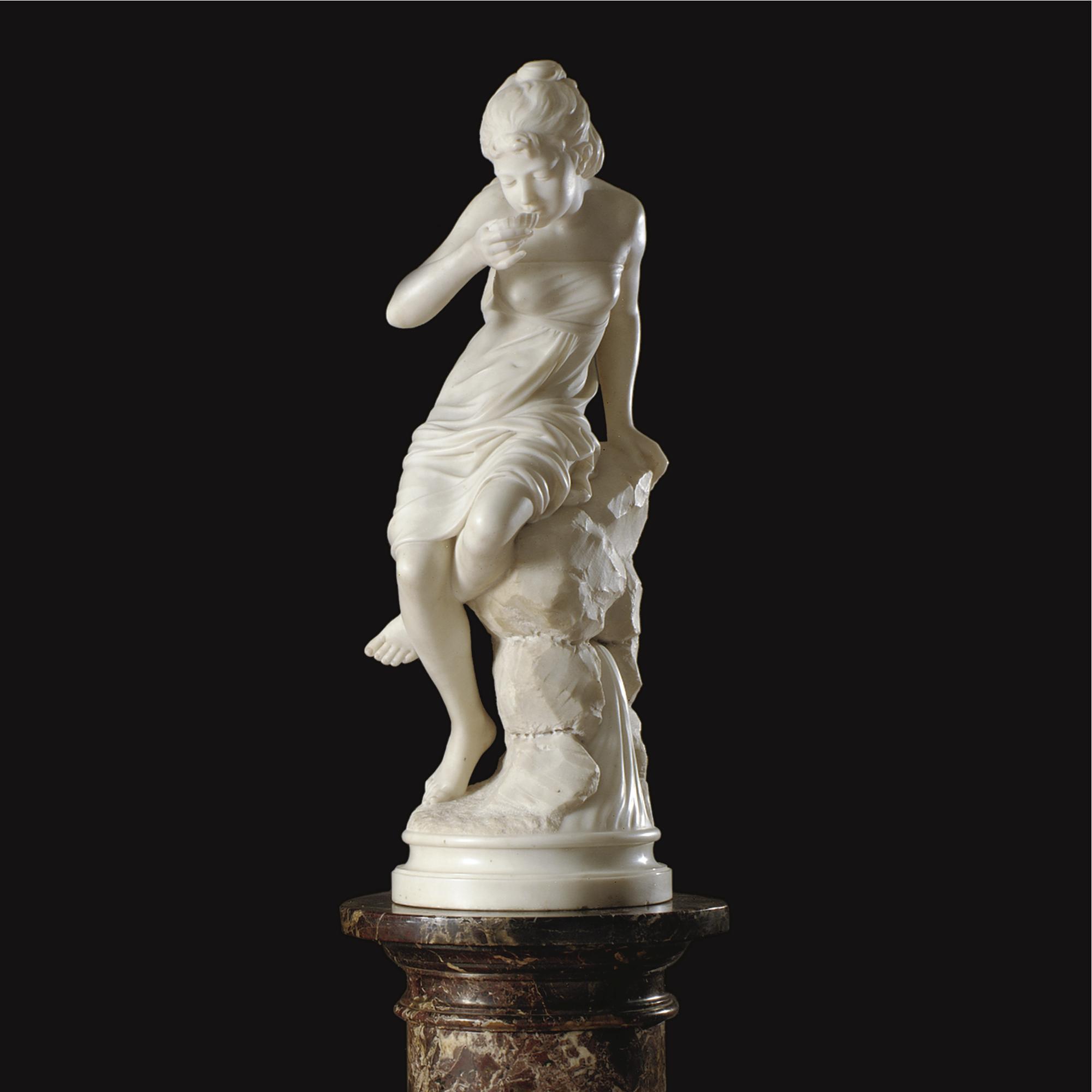 Cesare Lapini - Italian Nymph Sipping From A Shell