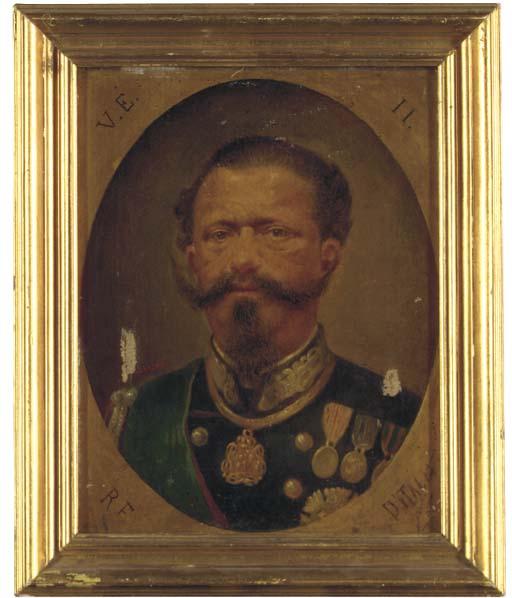 Cesare Maccari - Portrait of Vittorio Emanuele II, King of Italy (1820-1878)