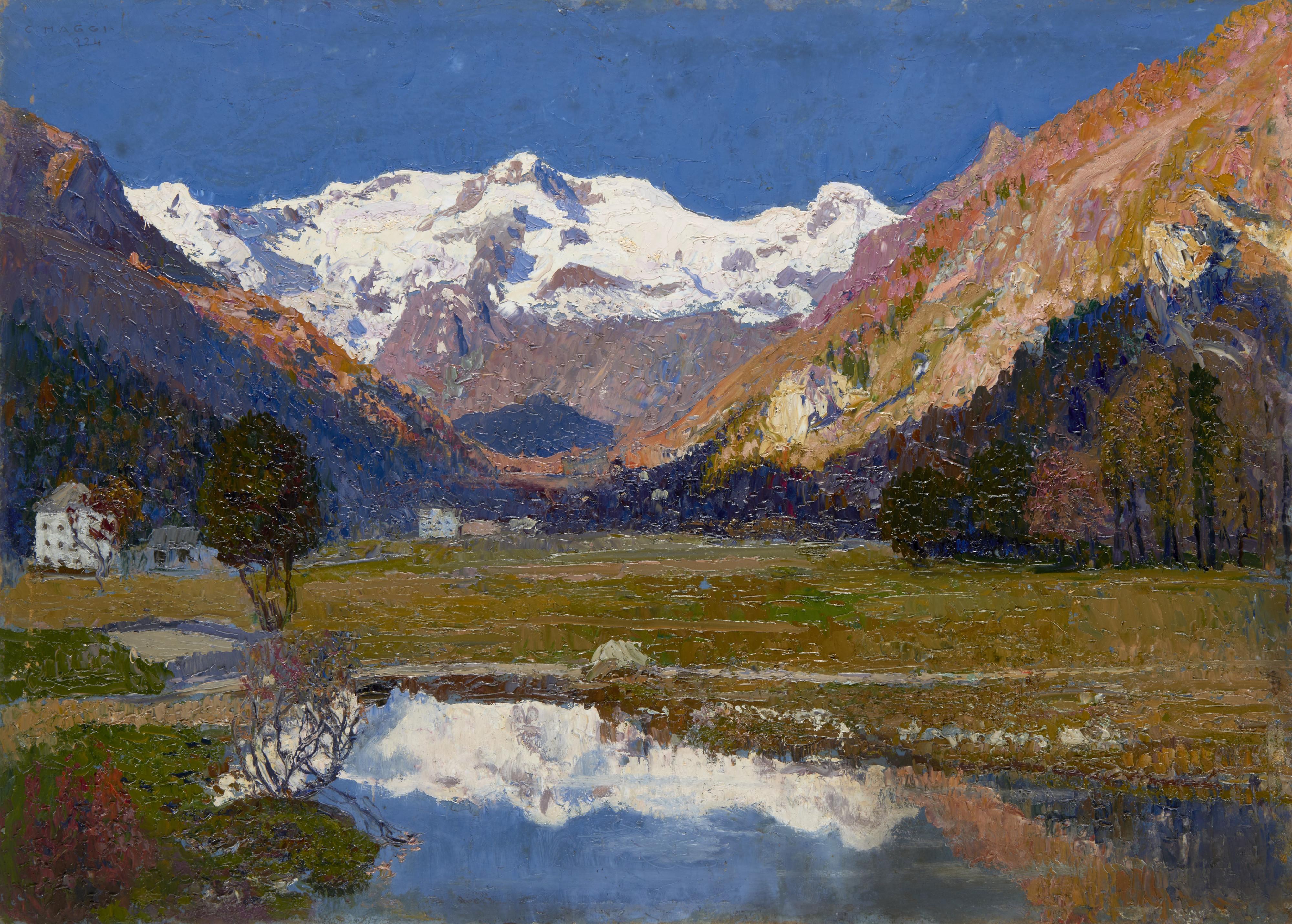 Cesare Maggi - Il Monte Rosa da Gressoney St.Jean