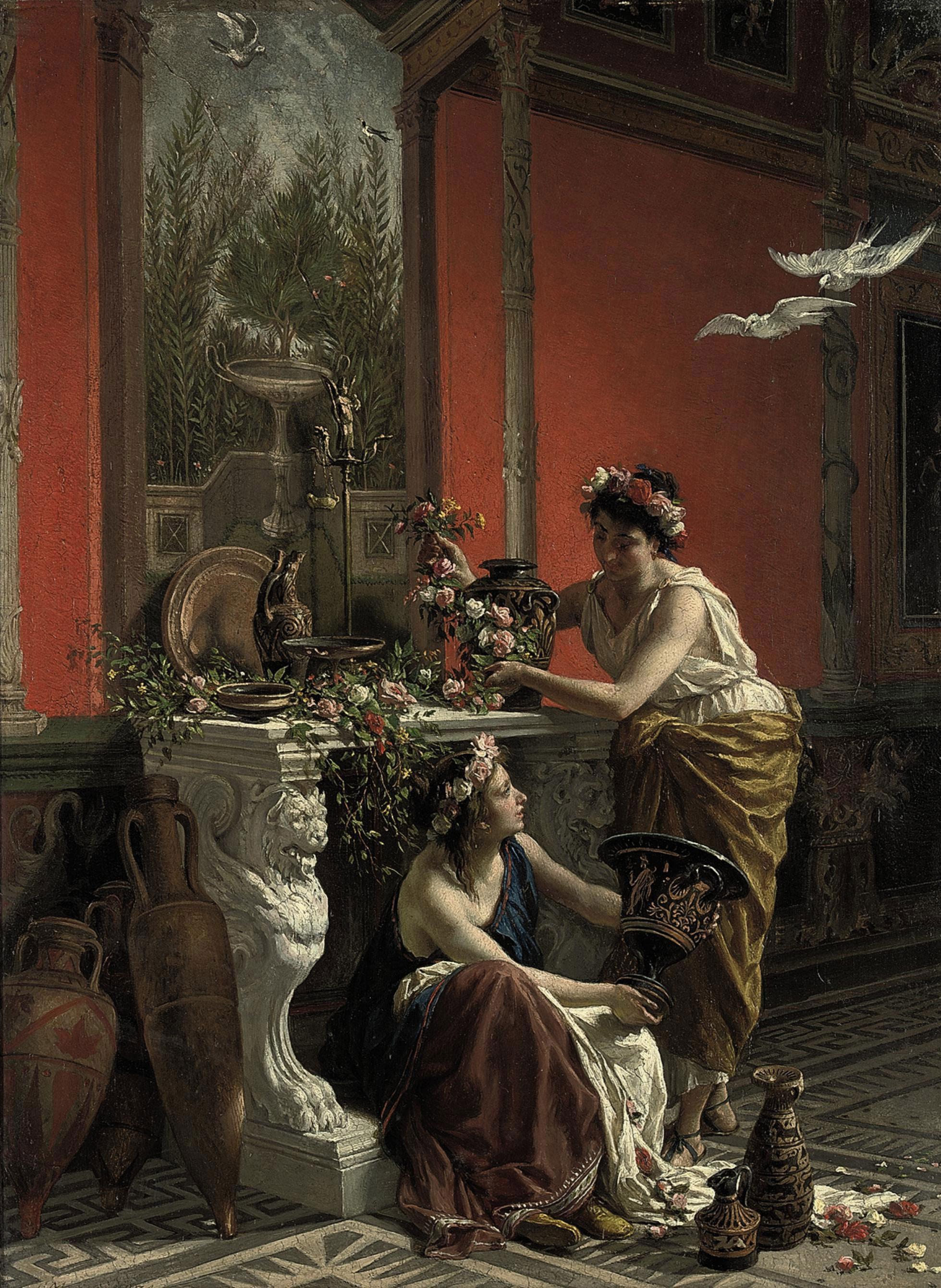 Cesare Mariani - The flower maidens