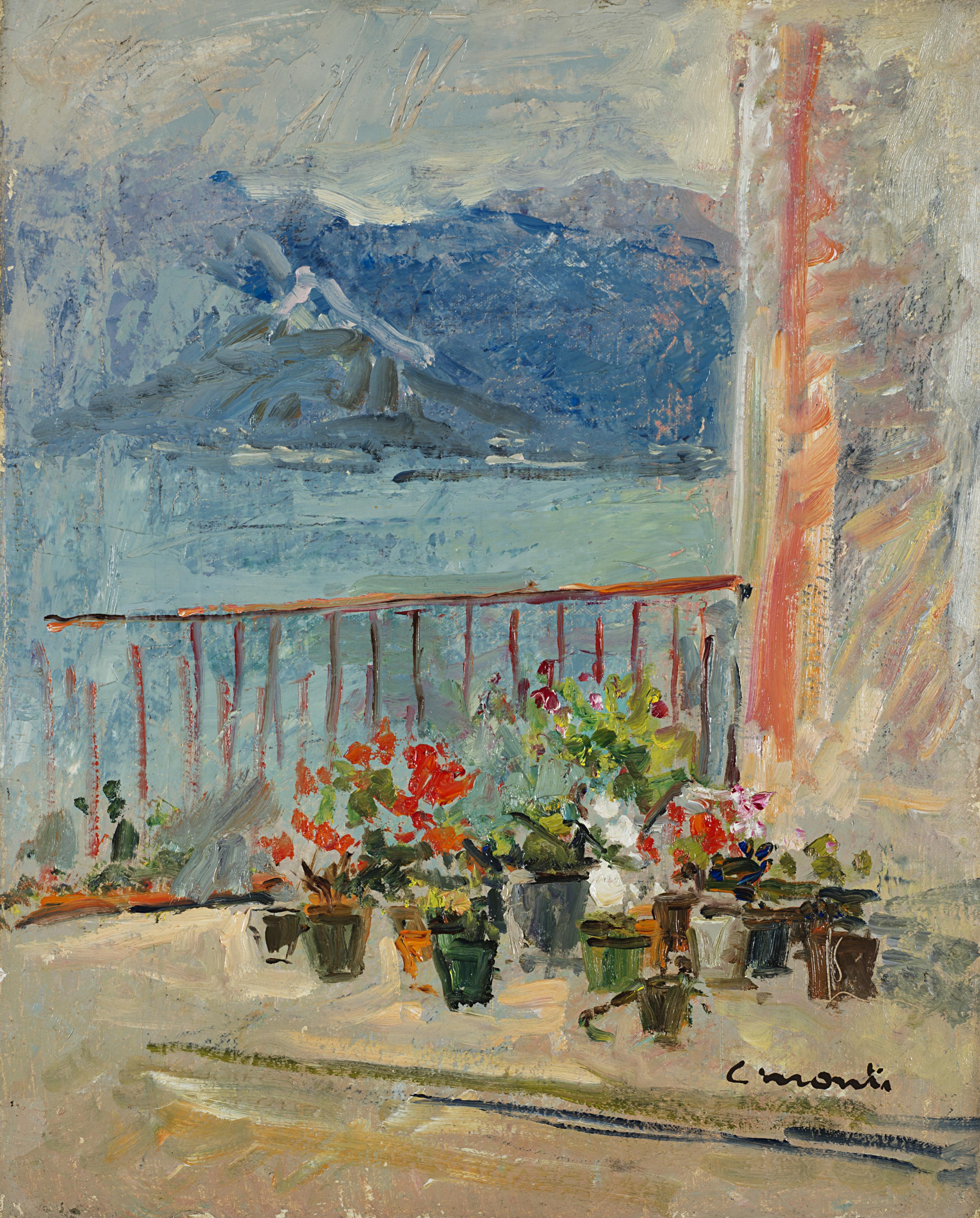 Cesare Monti - Balcone fiorito con affaccio