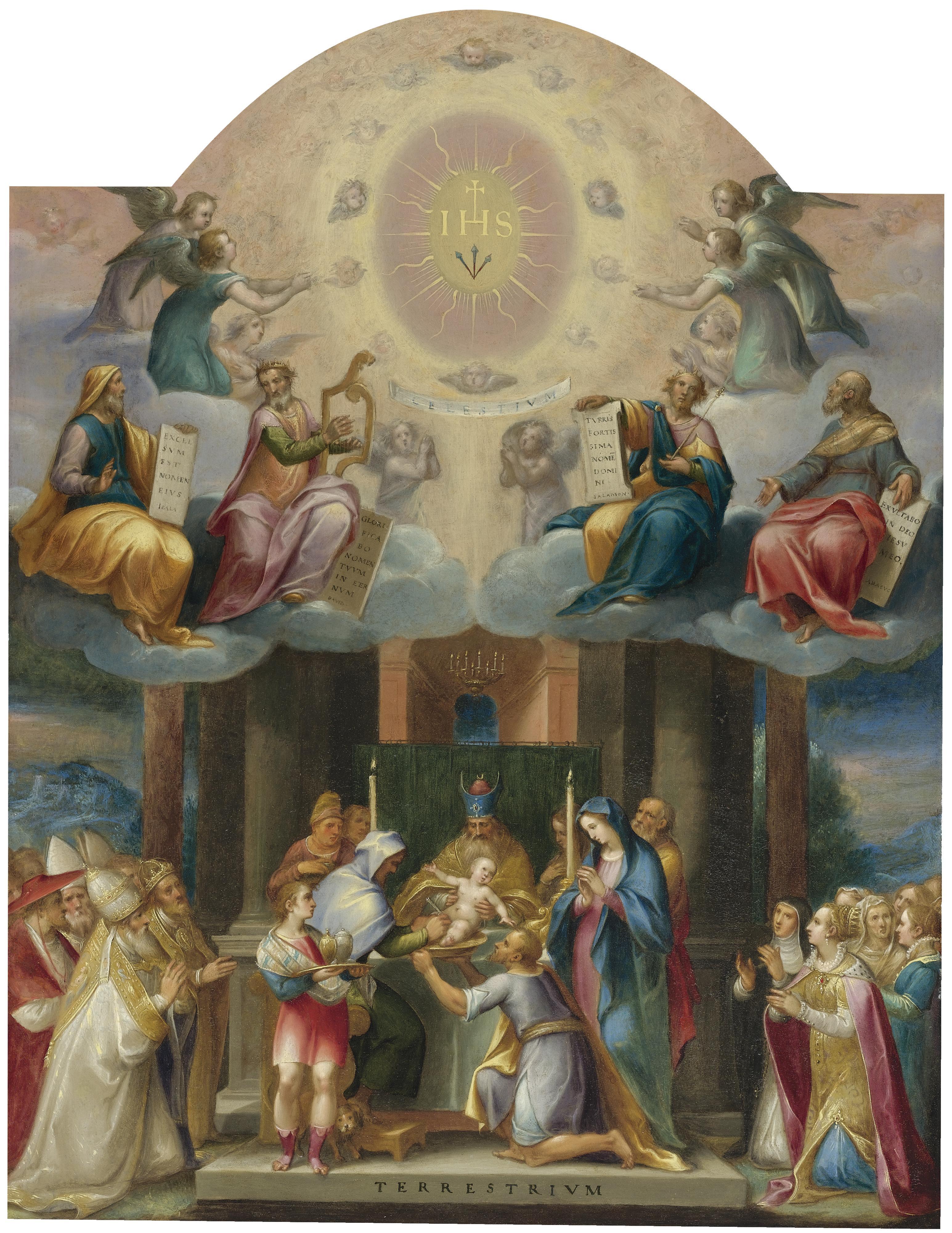 Cesare Nebbia - Circumcision Of Christ, With Saints, Prophets And Angels