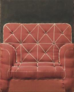 Cesare Tacchi - Poltrona Su Raso Rosso