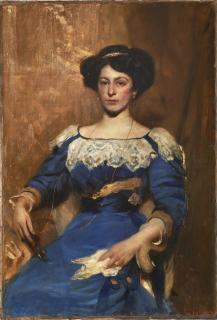 Cesare Tallone - Dama in blu