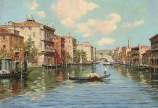 Cesare Vianello - On the Grand Canal, Venice