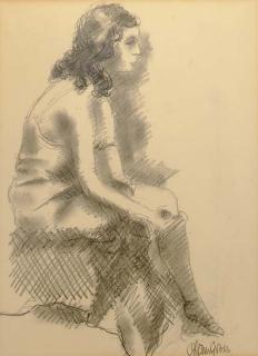 Chaim Gross - Seated woman