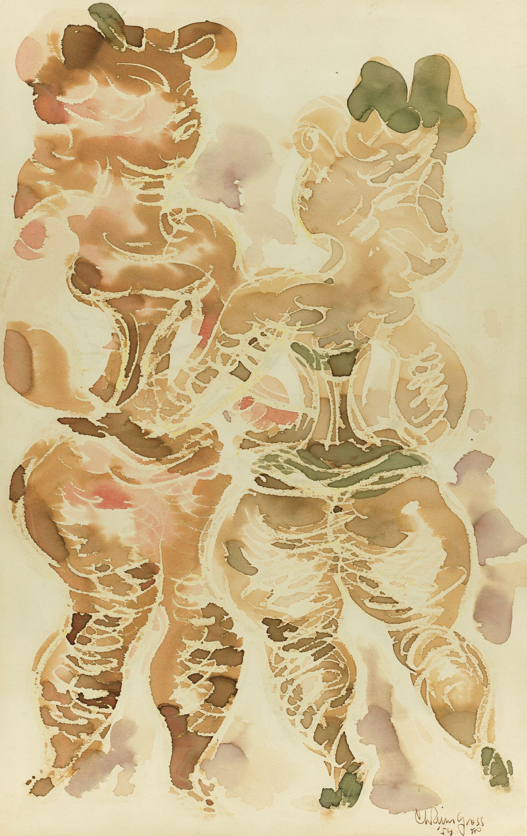 Chaim Gross - Untitled (Two Female Figures)