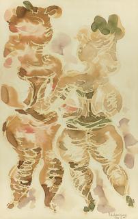 Chaim Gross - Untitled (Two Female Figures)