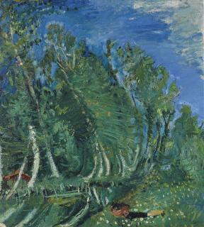 Chaïm Soutine - Paysage avec personnage couché, Champigny