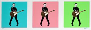 Chalkie Davies - Elvis Costello, Greatest Hits Triptych, 1977, printed later