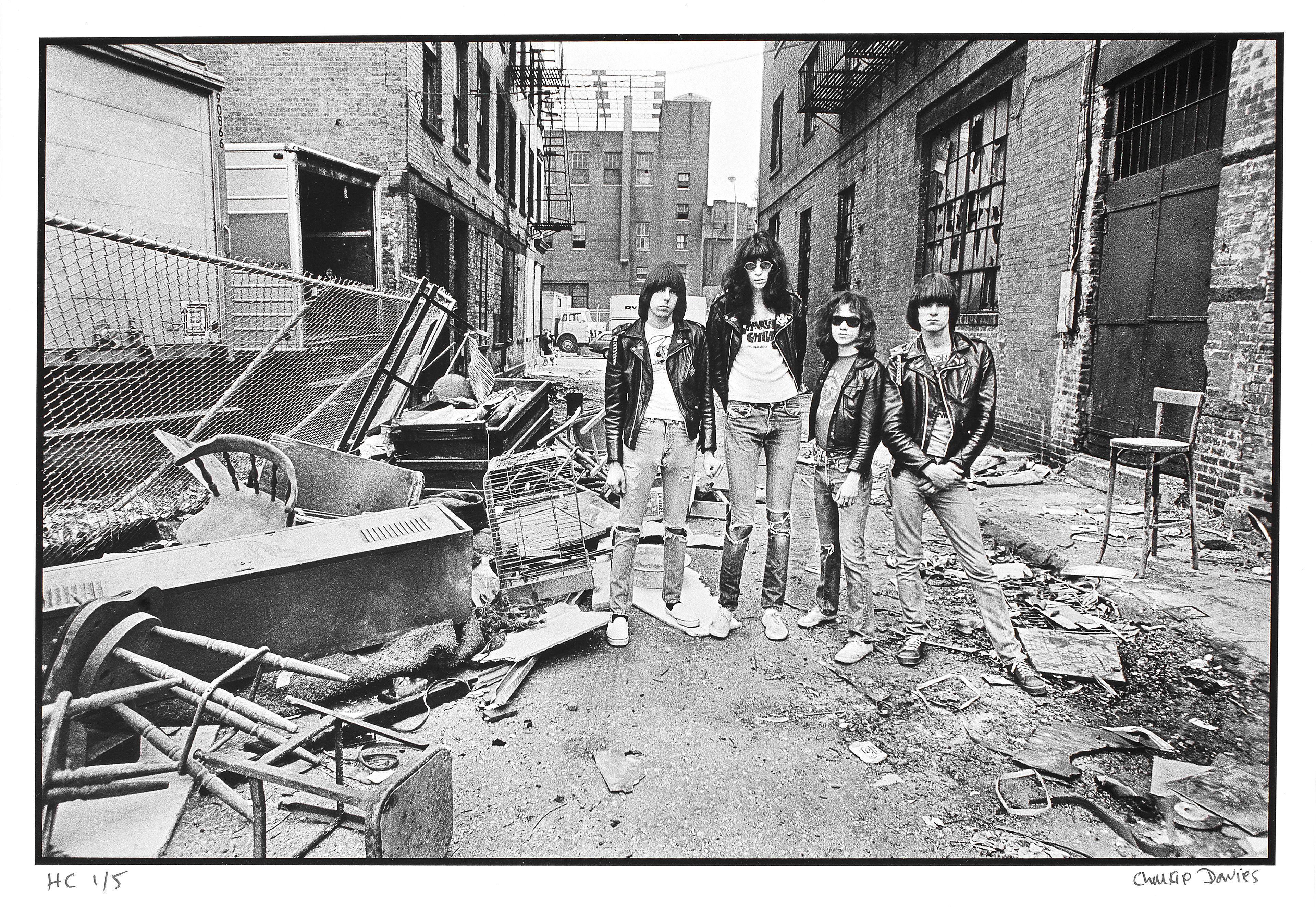 Chalkie Davies - The Ramones, Back Door To CBGB\'s, 1977, printed later