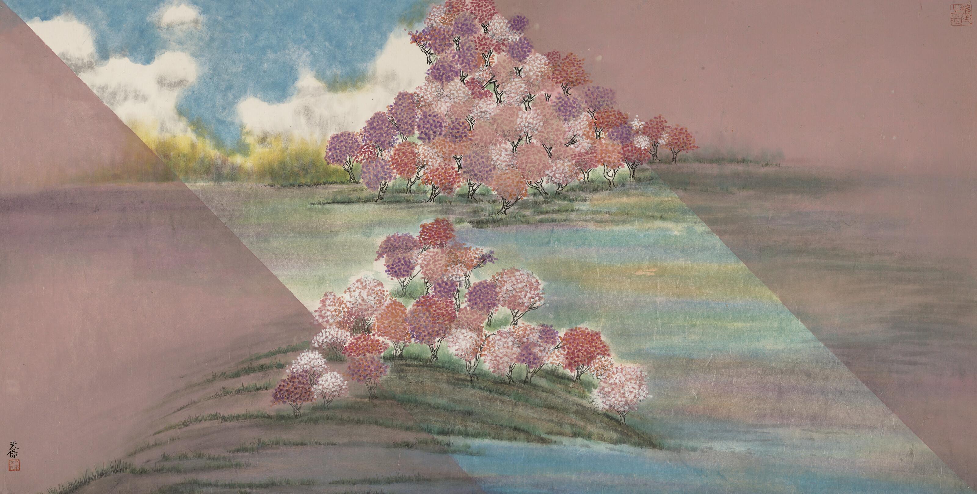 Chan Tin Boo - Peach Blossoms in Spring