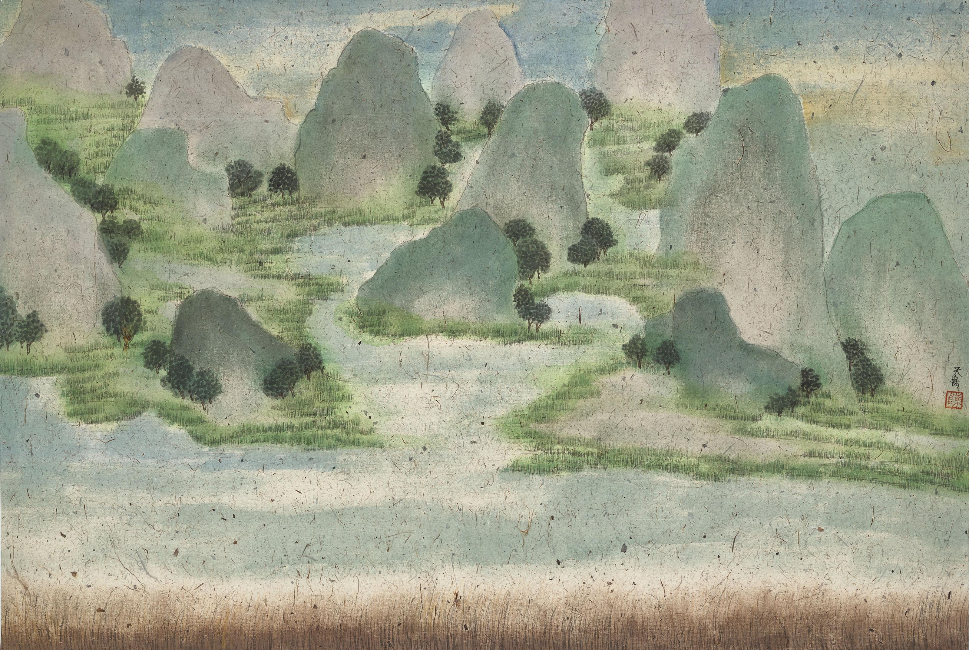 Chan Tin Boo - Riverbank Scenery