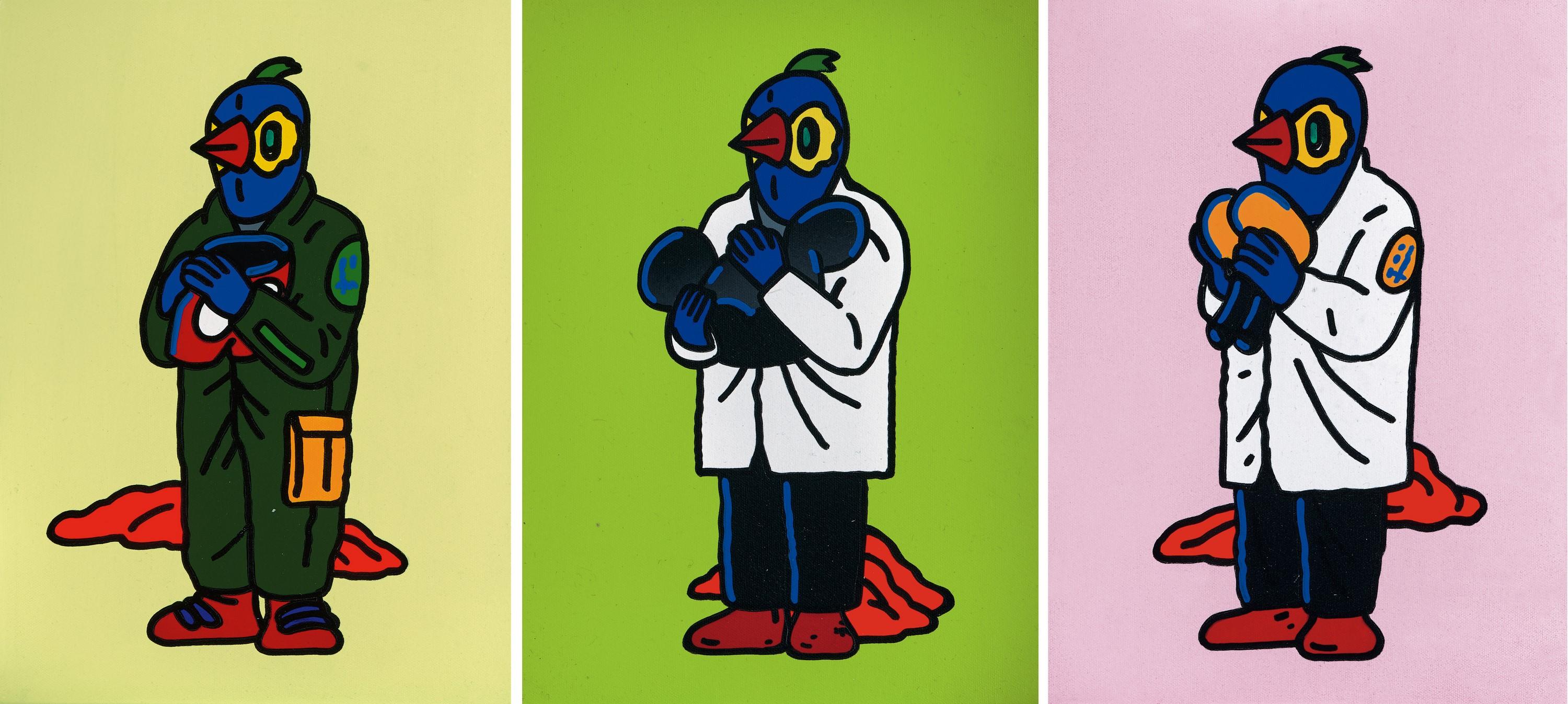 Chang Teng-Yuan - Combination - Maybe a Mouse (Set of three pieces)(Painted in 2021)