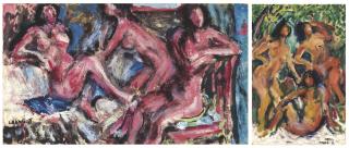 Chang Wan-Chuan - Nudes (with Chair); & Three Beauties