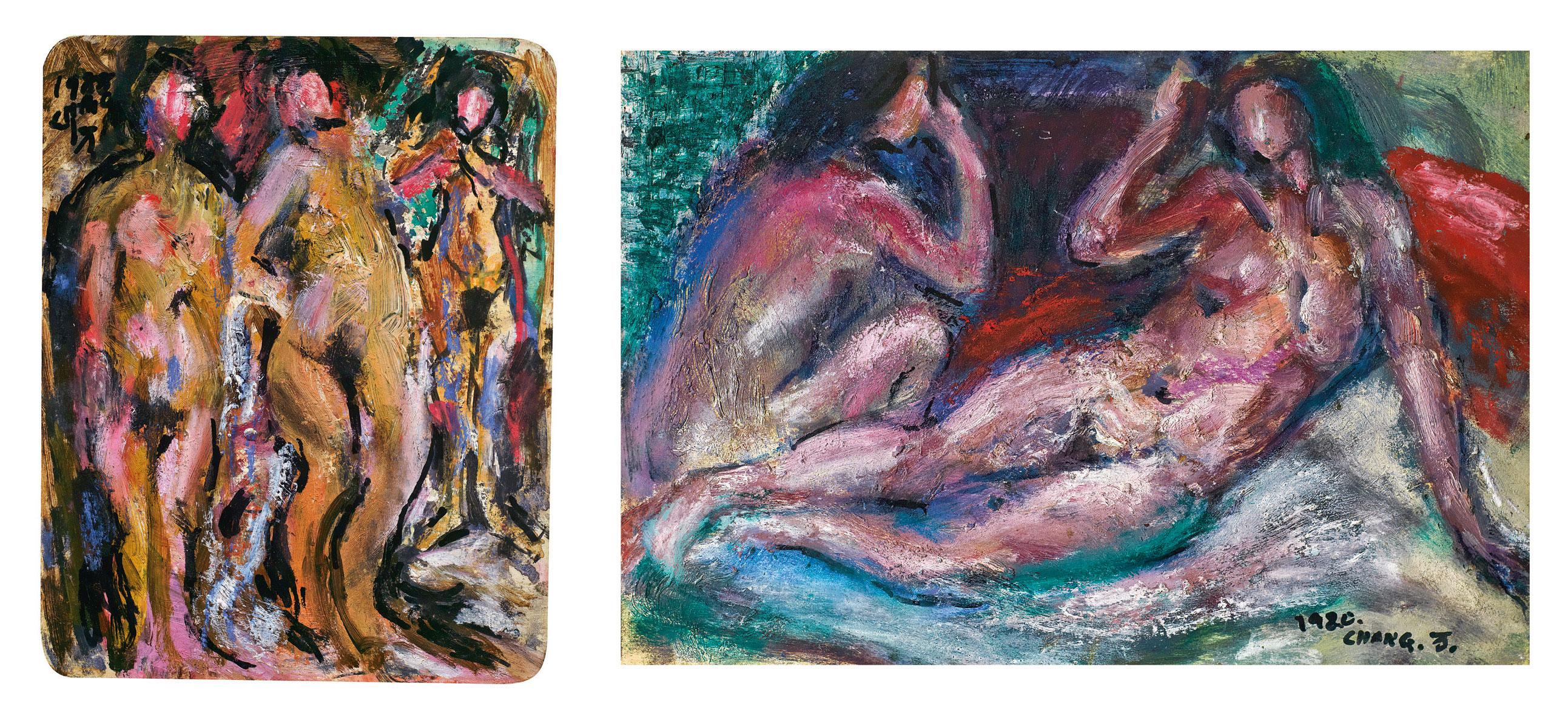 Chang Wan-Chuan - Standing Nudes; & Two Seated Nudes