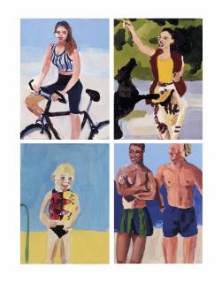 Chantal Joffe - (i) Untitled  (ii) Tobacco  (iii) Bubble Gum  (iv) Untitled