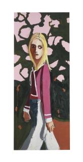Chantal Joffe - Woman with Flowers