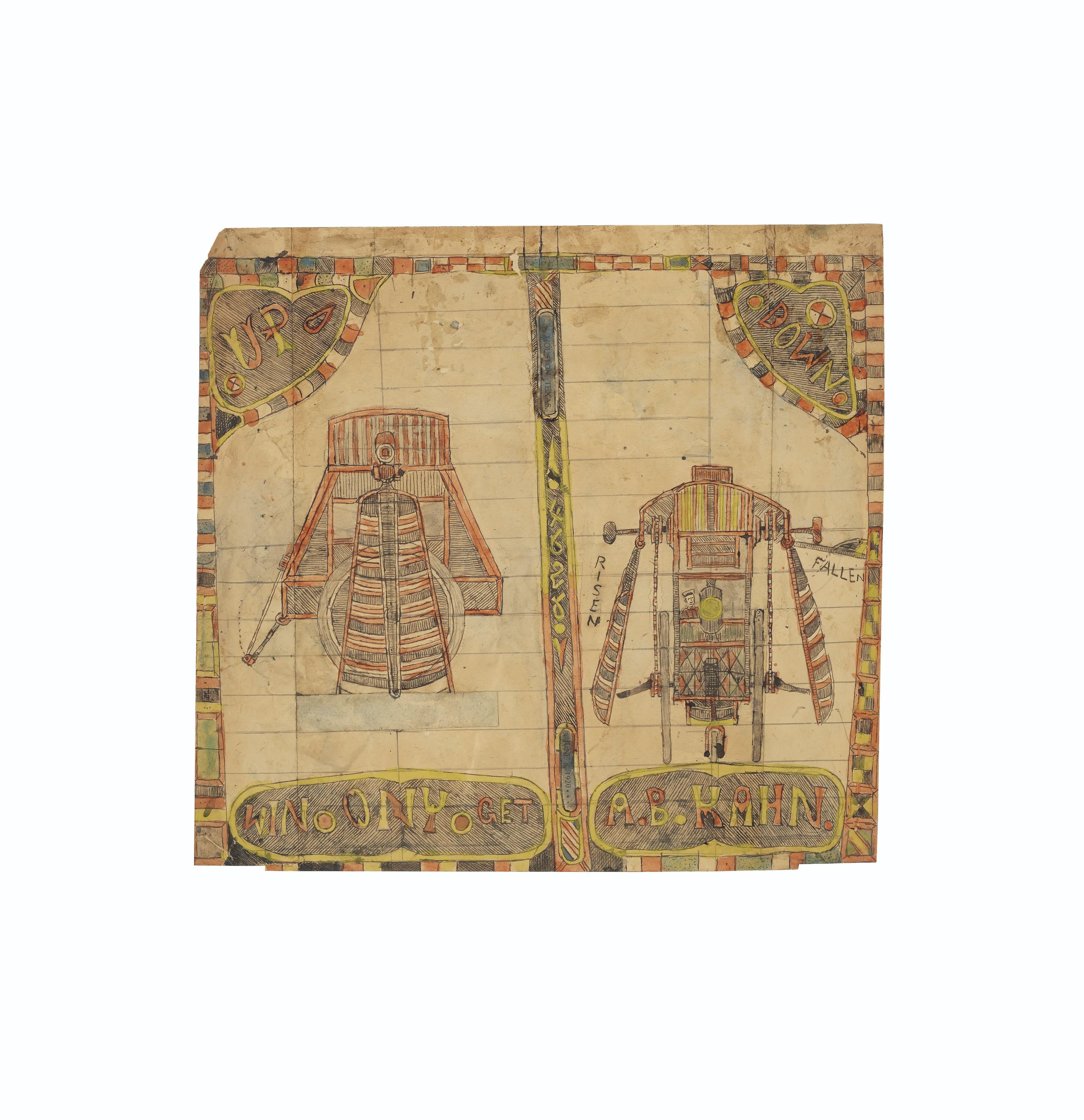 Charles A. A. Dellschau - Untitled (4626 / Sonora), double sided, 1920
