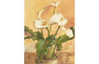 Charles A. Fries - Calla Lilies 20 x 16 in. framed 25 x 21 in.