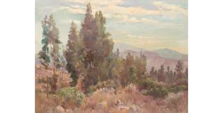Charles A. Fries - The Foot of Grossmont 18 x 24 in. framed 25 1/4 x 31 1/4 in.