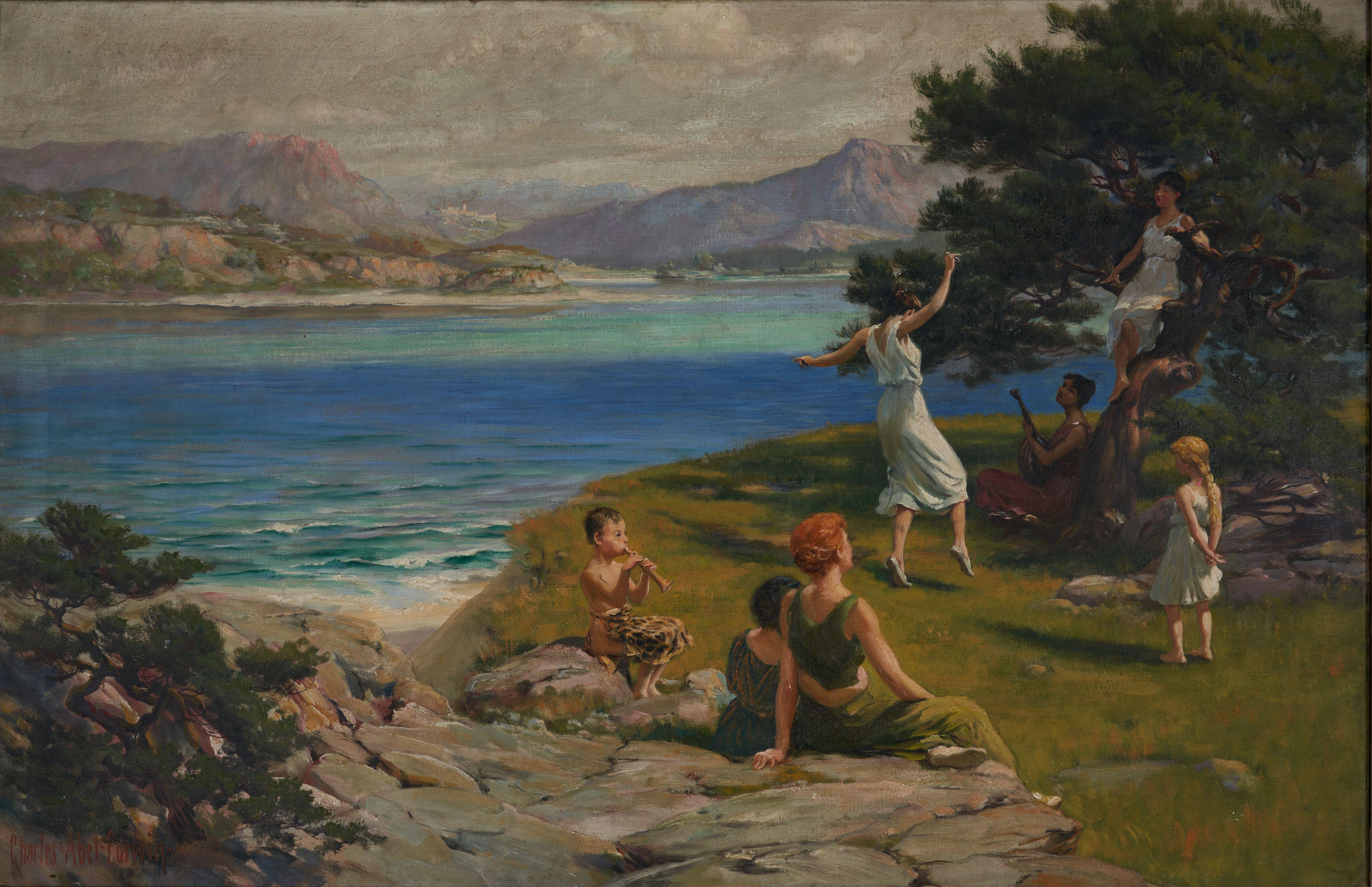 Charles Abel Corwin - Pastorale by the Shore