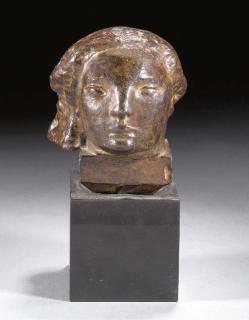 Charles Alexandre Malfray - Tête de jeune femme