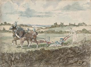 Charles Altamont Doyle - Ploughing