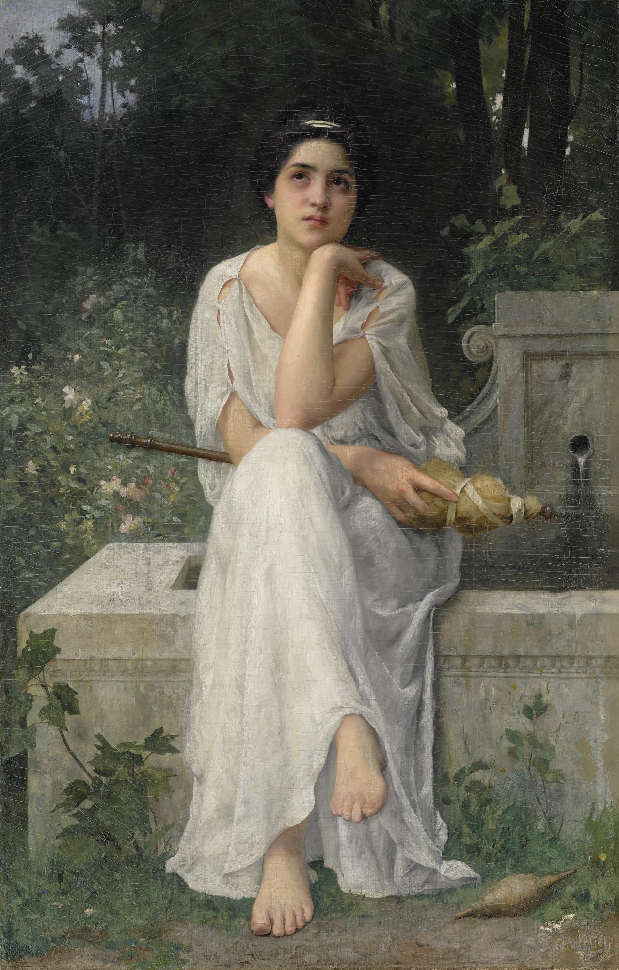 Charles Amable Lenoir - French The Spinner