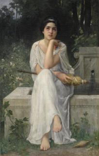 Charles Amable Lenoir - French The Spinner