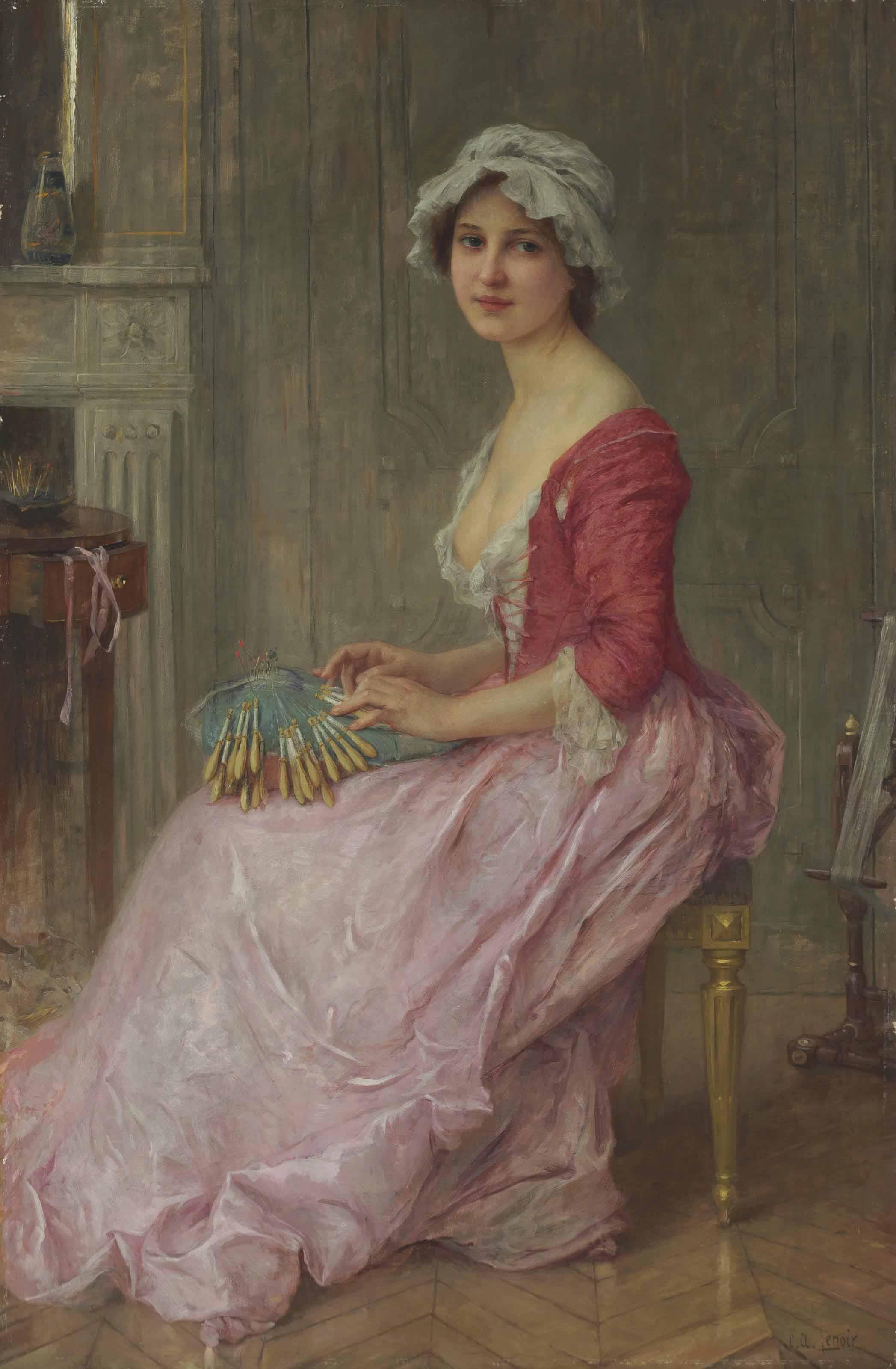 Charles-Amable Lenoir - The Lace Maker