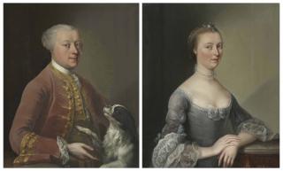 Charles-Amédée-Philippe Van Loo - Portrait Of A Gentleman, Half-Length; And Portrait Of A Lady, Half-Length