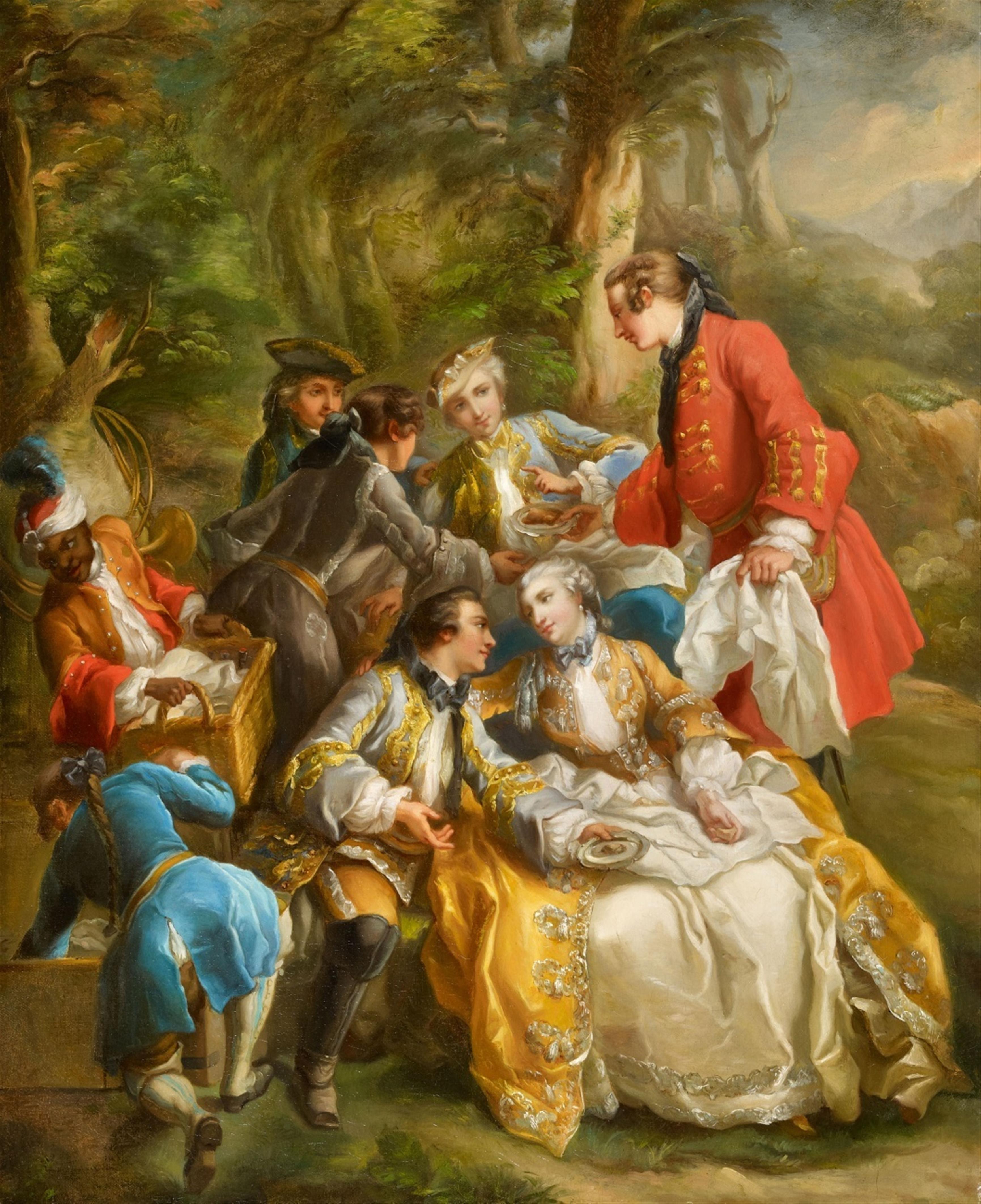 Charles-Amédée-Philippe van Loo - Rast bei der Jagd