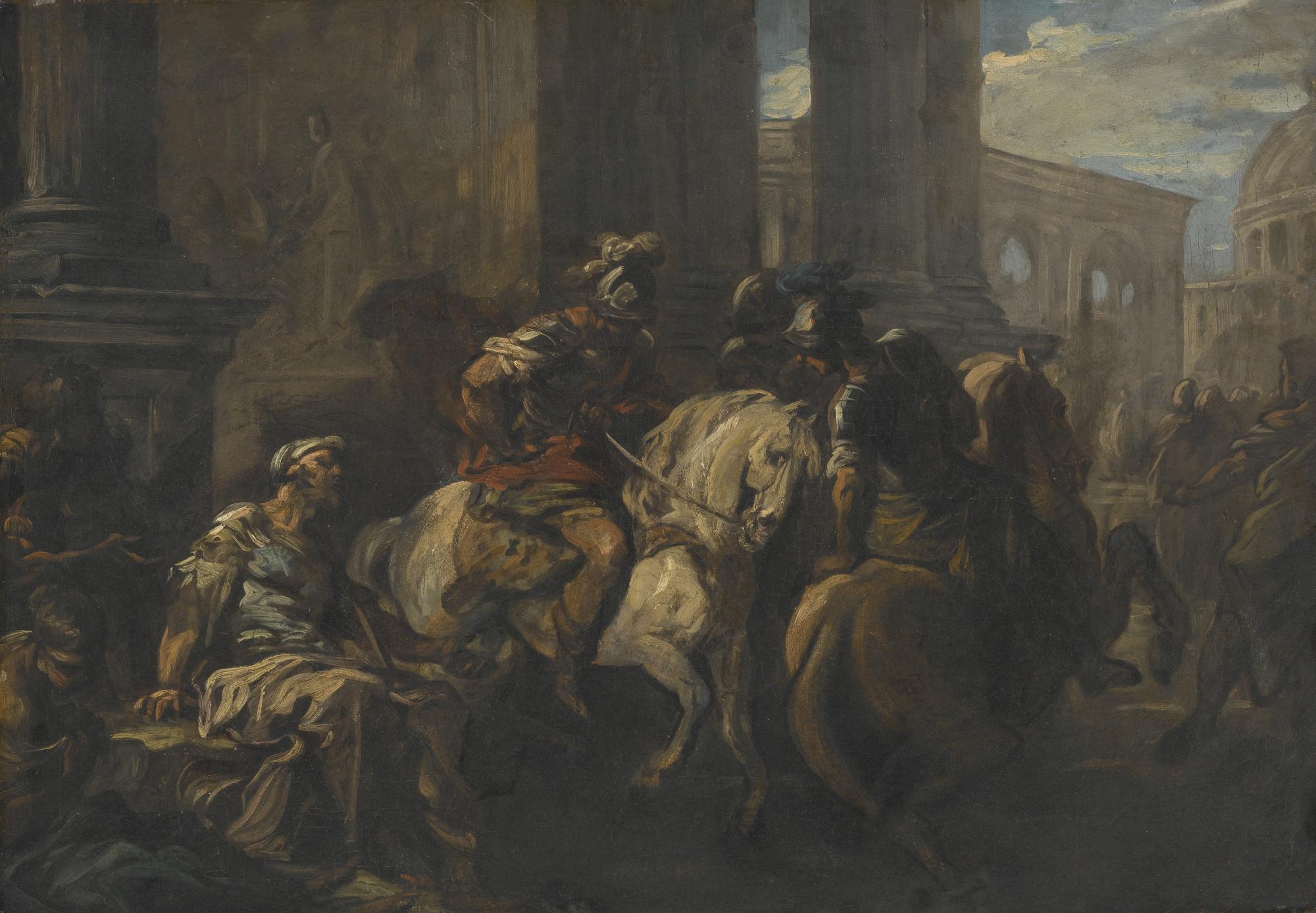 Charles-André Van Loo - Belisarius Begging At The Gates Of Rome 