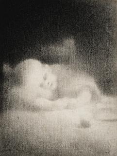Charles Angrand - Etude d\'enfant dormant