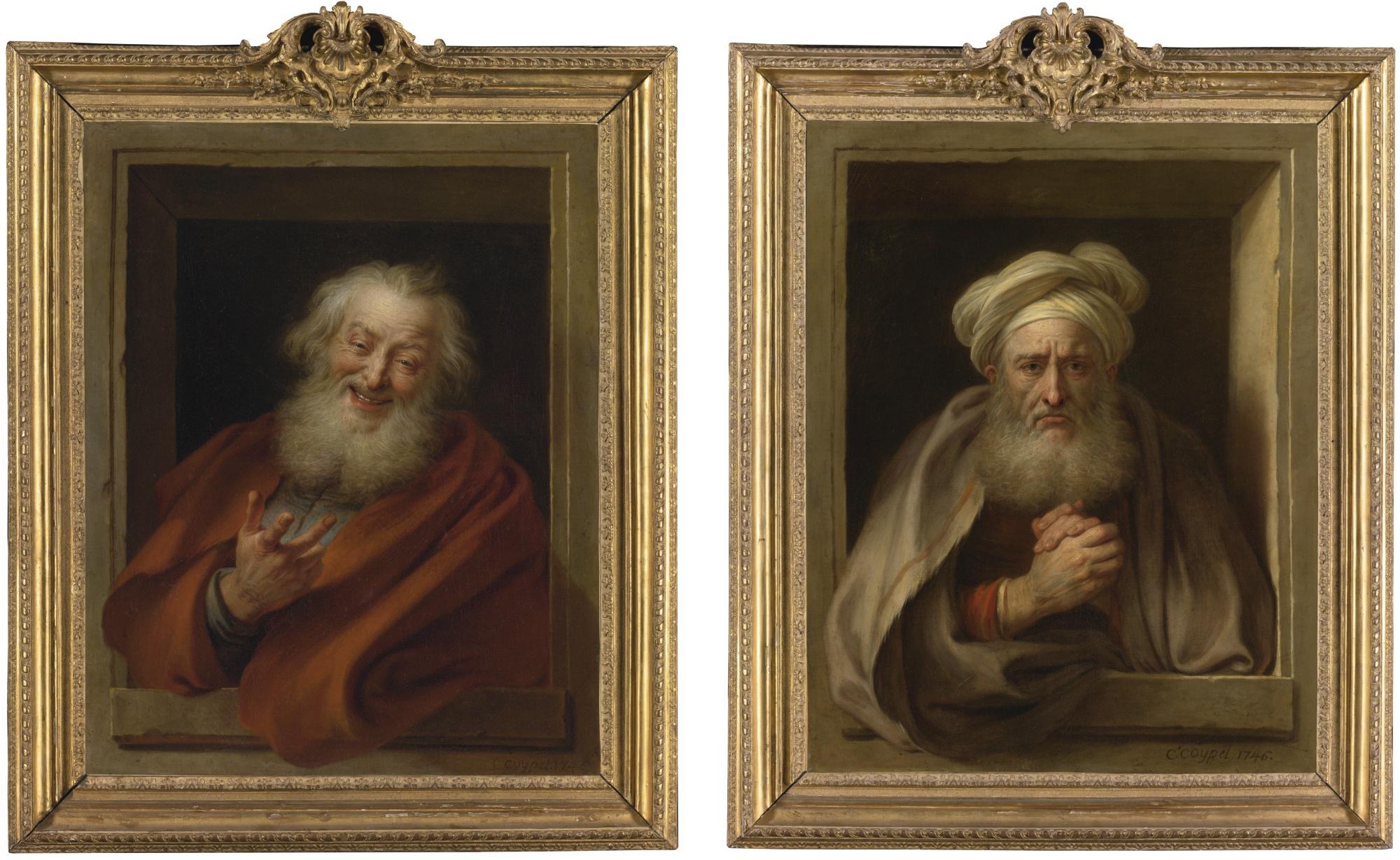 Charles-Antoine Coypel - Cheerful Democritus; Sorrowful Heraclitus