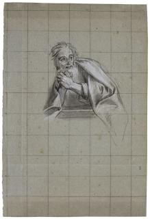 Charles-Antoine Coypel - Study Of The Bust Of An Old Man, For The Supper At Emmaus