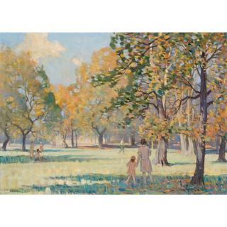 Charles Arthur Wheeler - Australian Autumn In The Gardens