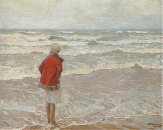 Charles Atamian - Jeune fille à la mer