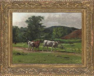 Charles Augustus Henry Lutyens - Cattle On A Path