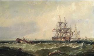 Charles Augustus Mornewick - Panorama of The Fleet Anchorage At Spithead