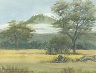 Charles Baskerville - Mount Kilimanjaro At Dusk