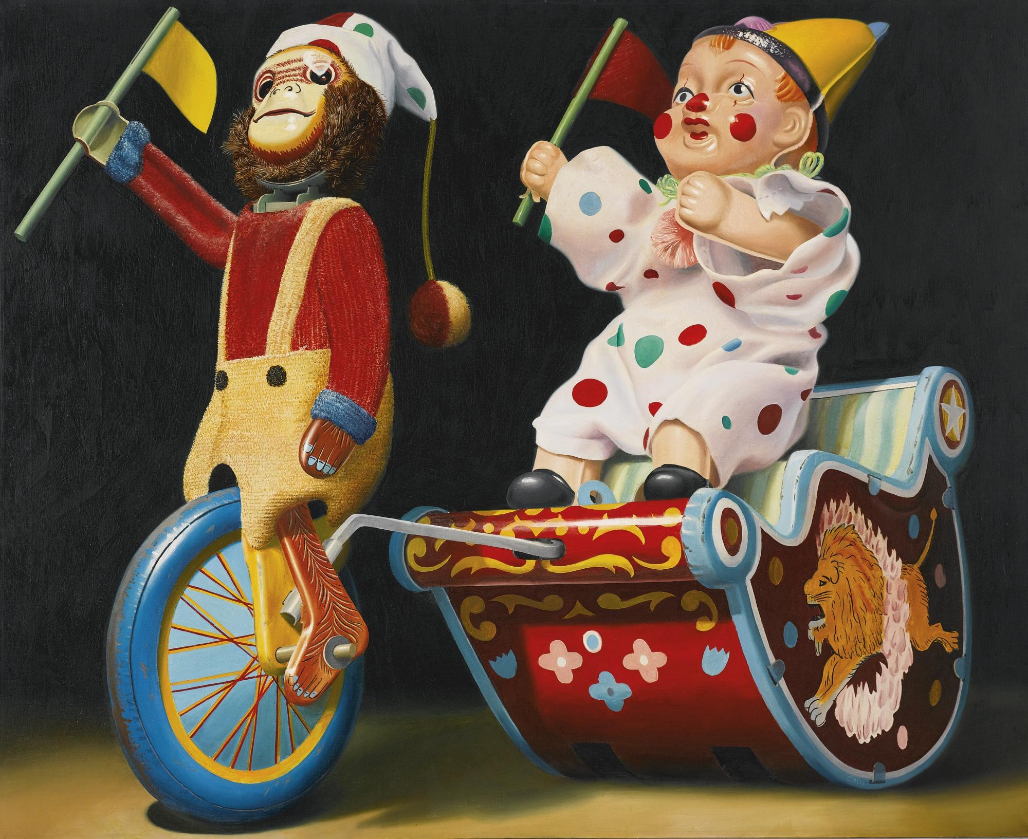 Charles Bell - Clown And Monkey