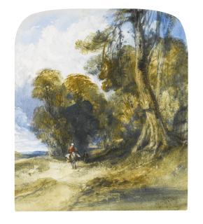 Charles Bentley, O.W.S. - Figures On A Woodland Path