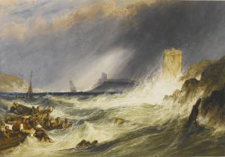 Charles Bentley, O.W.S. - The Rescue At Fowey Harbour, Cornwall; Together With Low Tide 